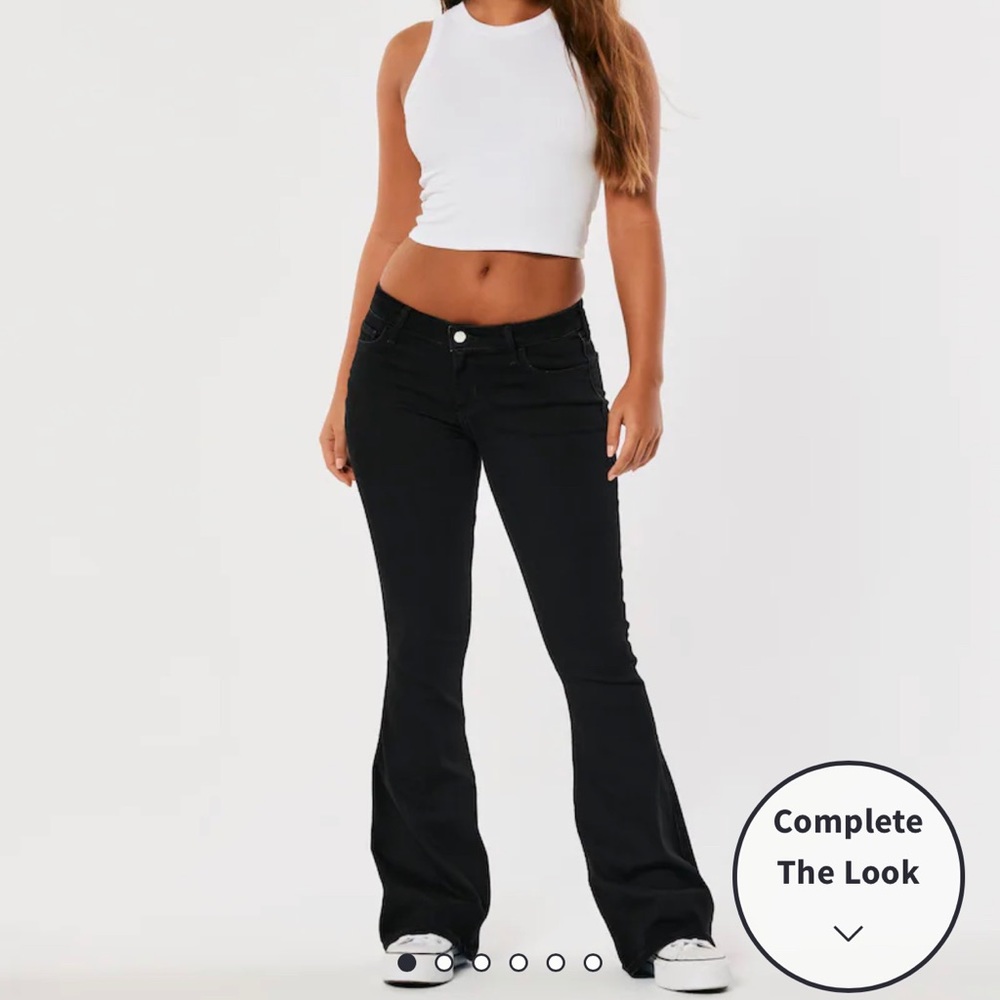 Low rise flare jeans